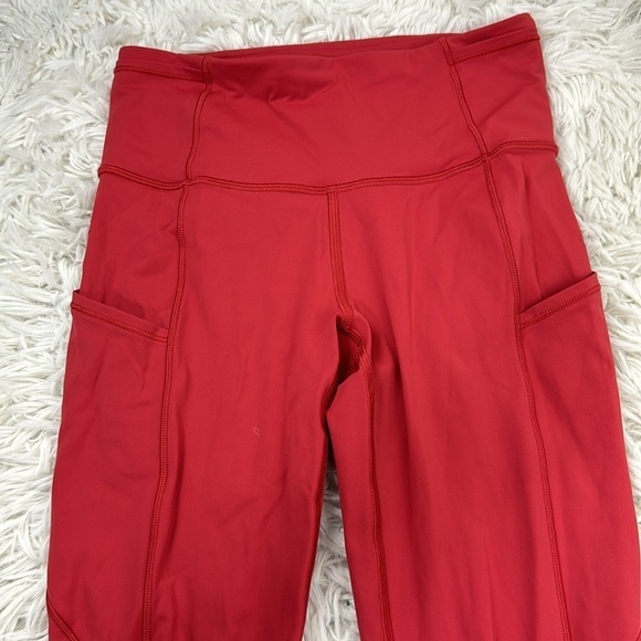 Lululemon Fast & Free Crop II *Nulux 19" Persian Red - Picture 2 of 5